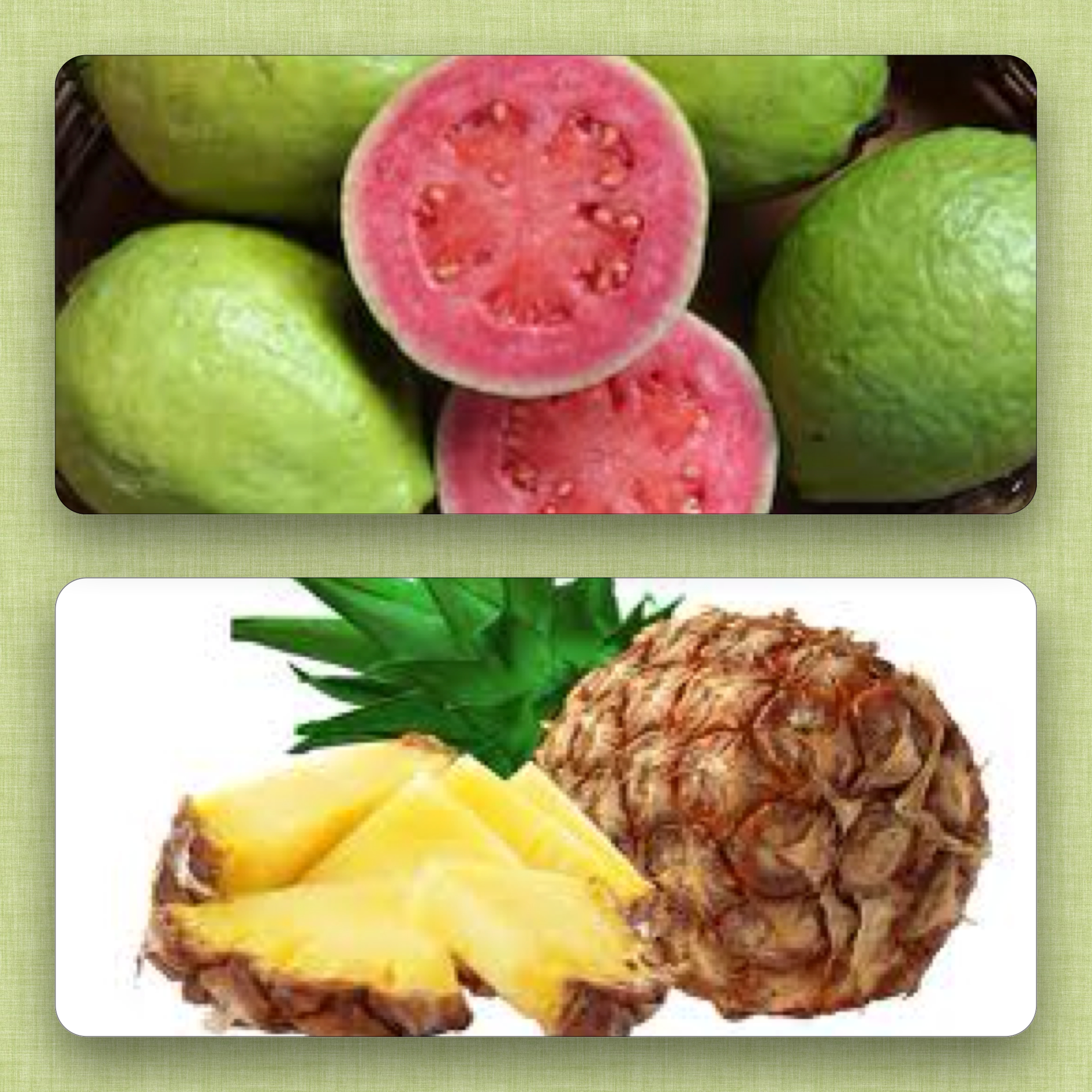 Guava and pineapple
