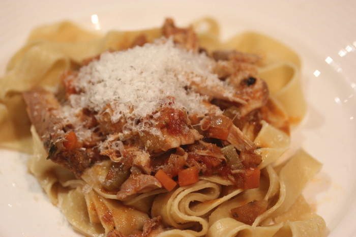 Rabbit Ragu [and Reffetto egg pasta]