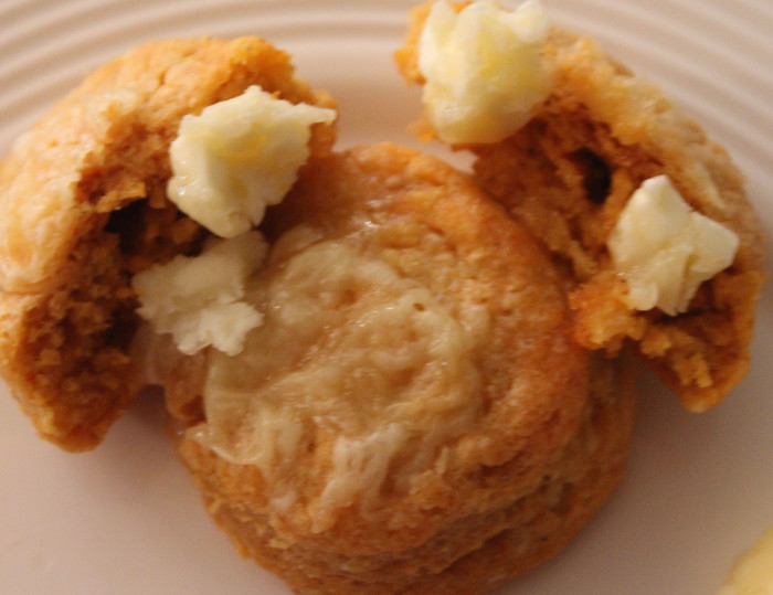 Chipotle and Cheddar Biscuits with Honey Butter from Gale Gand