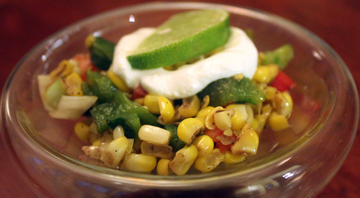 Esquites: Sauteed Corn Kernels with Lime Juice, Cream and Chile from Yucatan by David Sterling