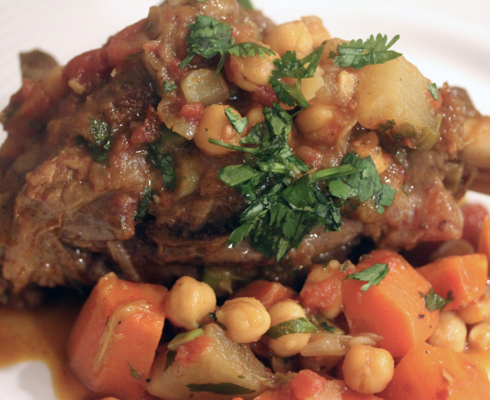 Curried Lamb Shanks with Carrots, Chickpeas and Potatoes