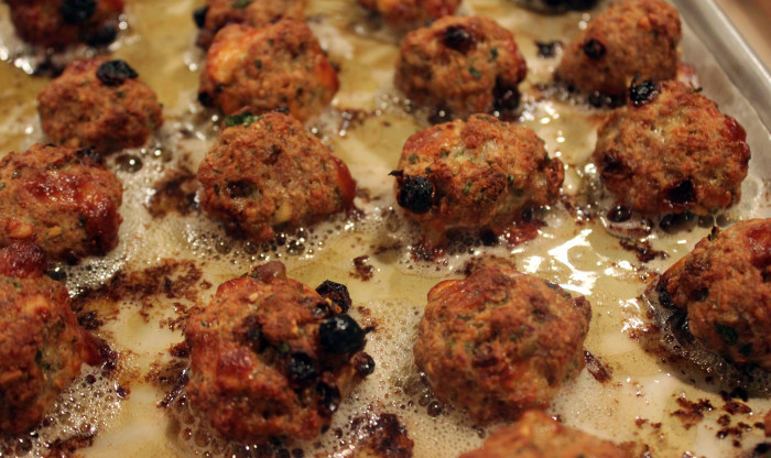 Pork Meatballs with Toasted Pignoli and Golden Raisins