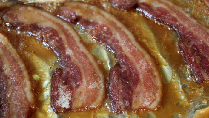 Baking Bacon with Maple Syrup and Brown Sugar