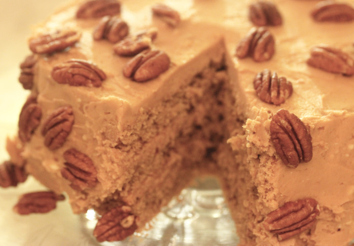 TBT Recipe: Coffee-Walnut Layer Cake [okay, I used pecans!]