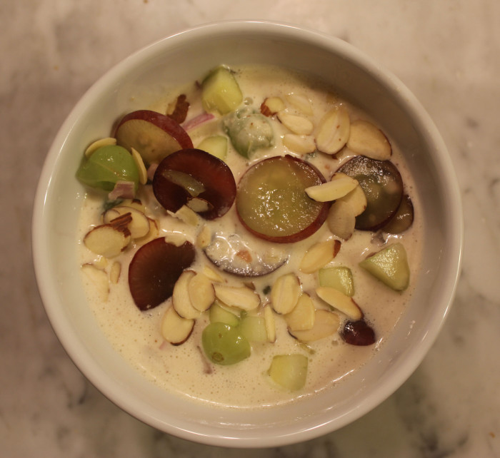 White Gazpacho with Almonds and Grapes