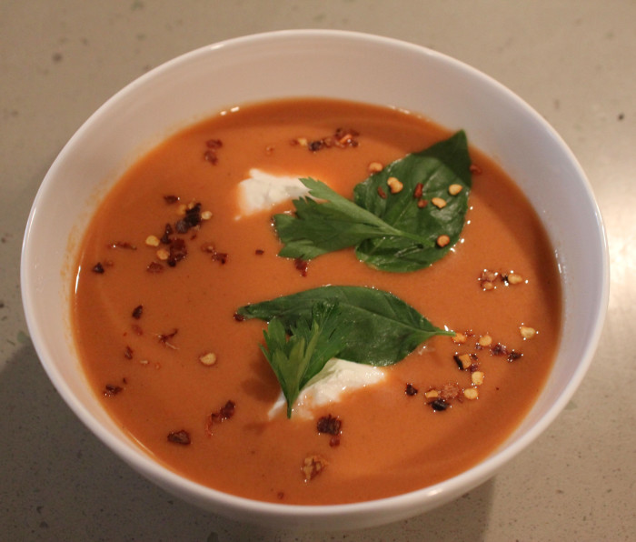 Watermelon, Cucumber and Tomato Gazpacho