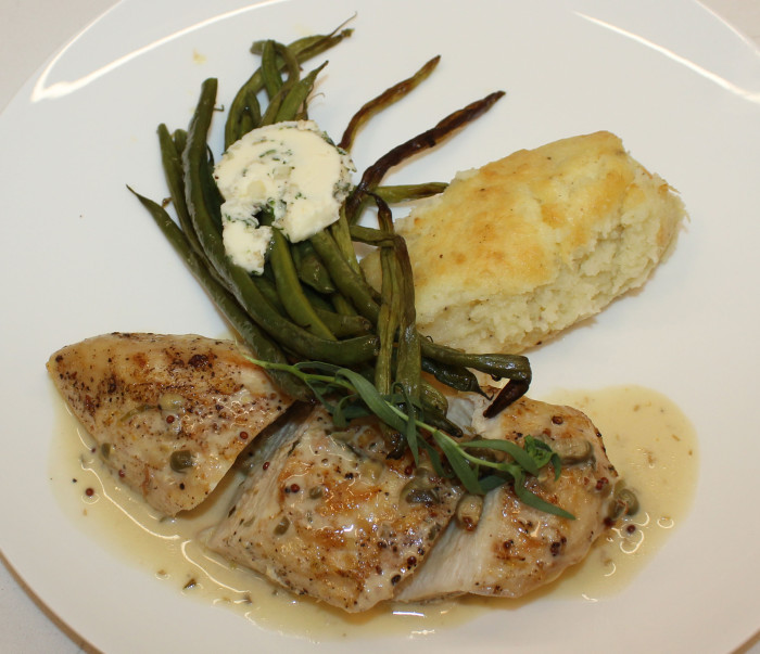 Chicken Breasts with Tarragon, Capers and White Wine from Patricia Wells
