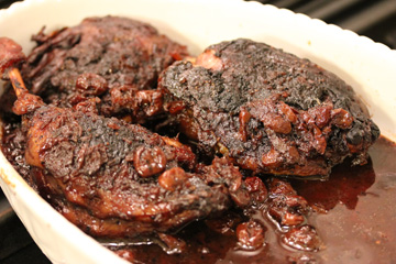 Duck Legs Braised in Port and Dried Cherries