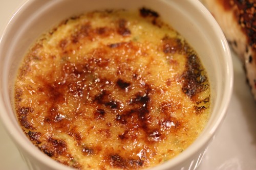 Sweet Corn and Roast Red Pepper Crème Brûlée