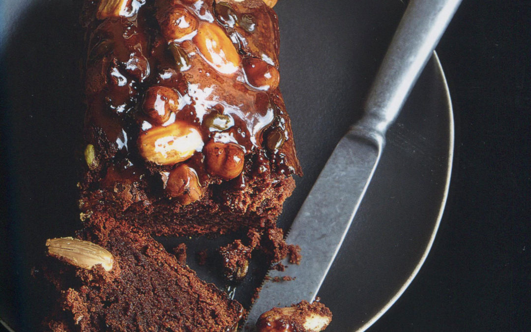 Brownies with Caramel Sauce and Nuts from Chocolat by Pierre Marcolini