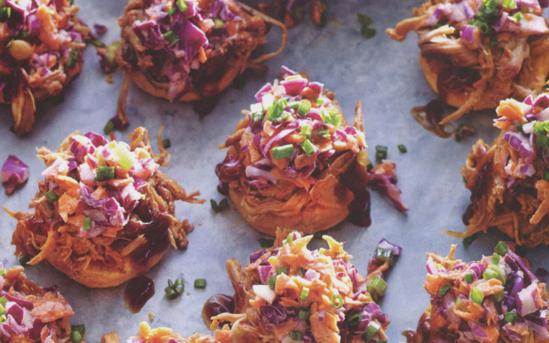 Petite Sweet Potato Biscuits with Pulled Pork and Slaw from The South’s Best Butts