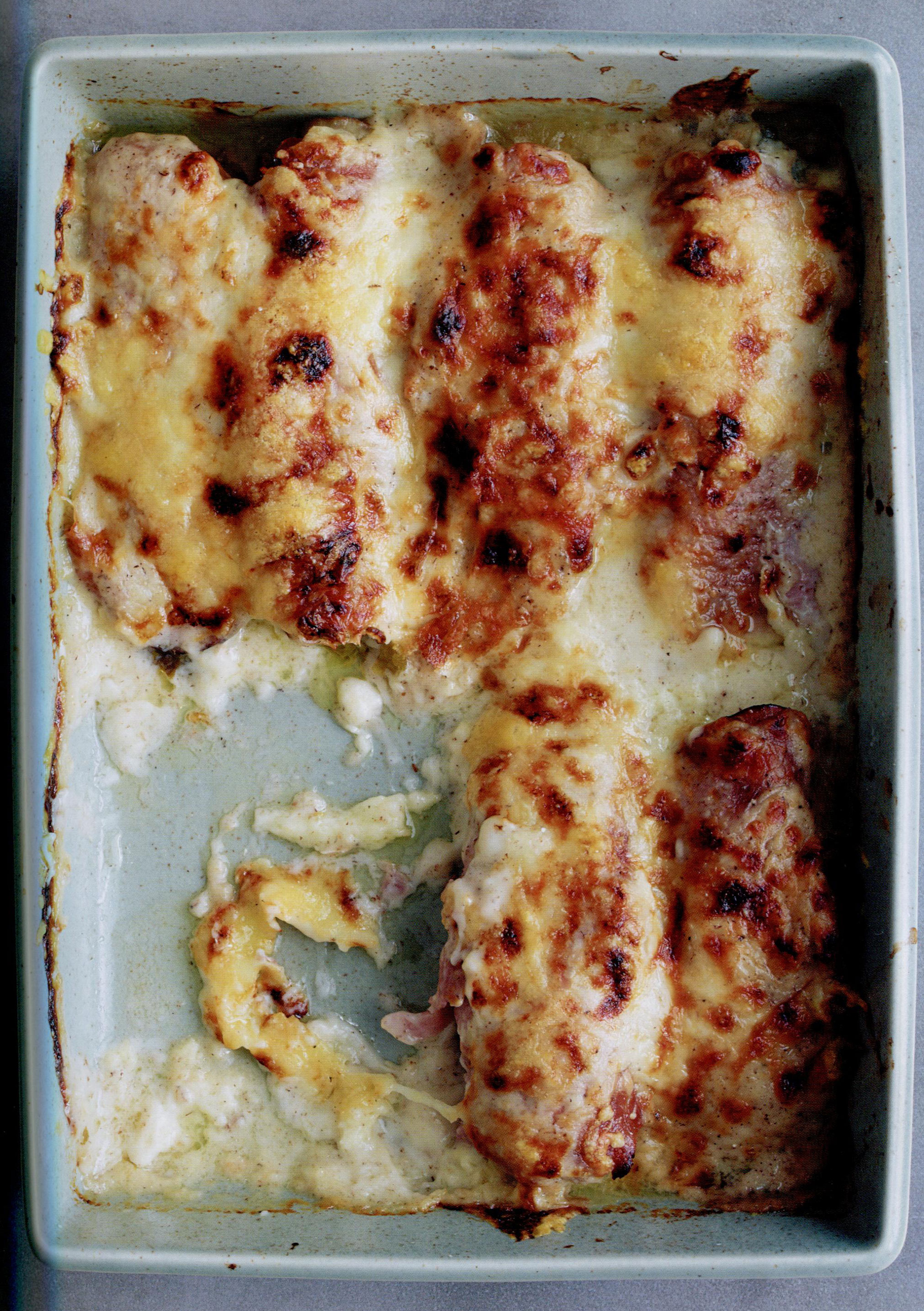 Baked Endives with Ham and Bechamel - The Daring Gourmet