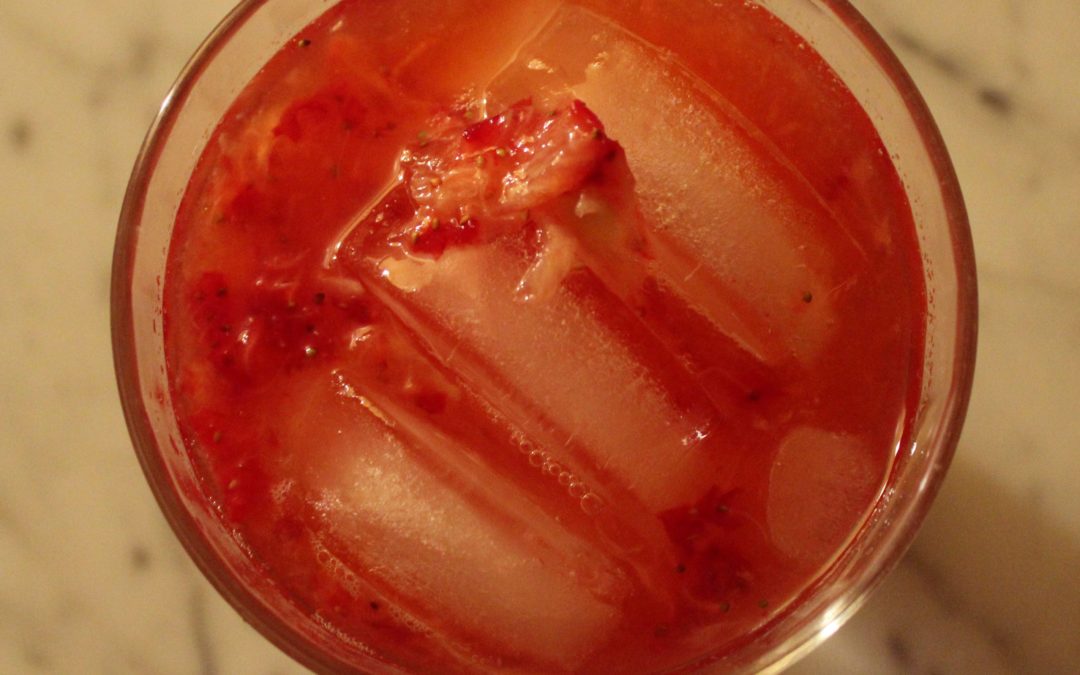 Strawberry-Balsamic Tequila Sour from simmerandsauce.com