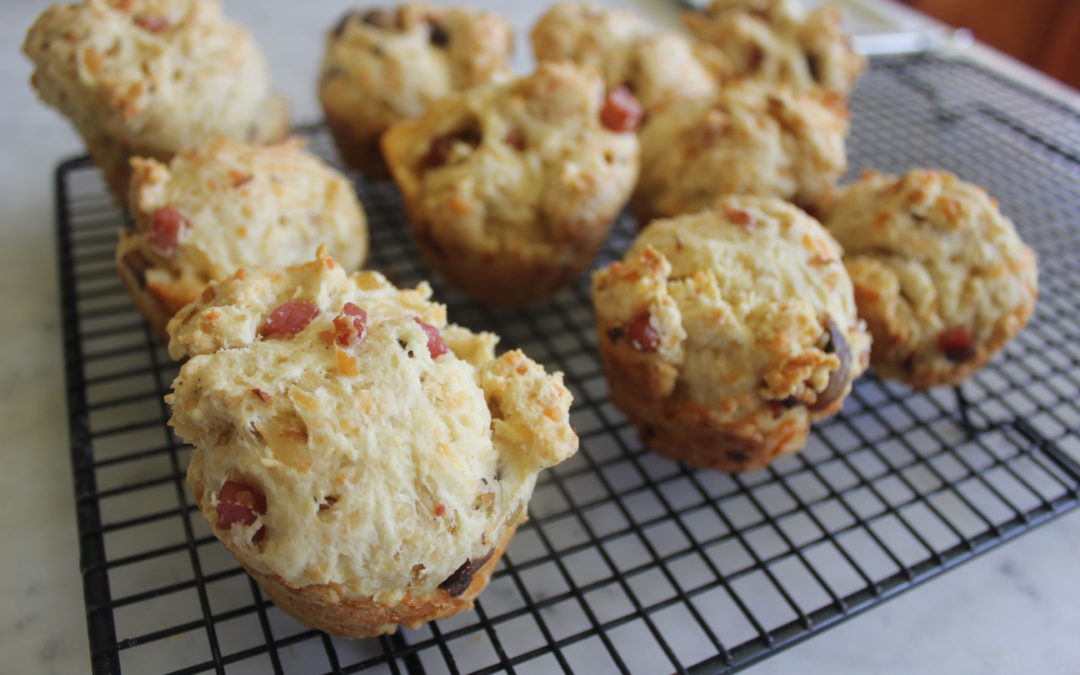 Ham and Mushroom Muffins [and Cheddar Cheese, too!]