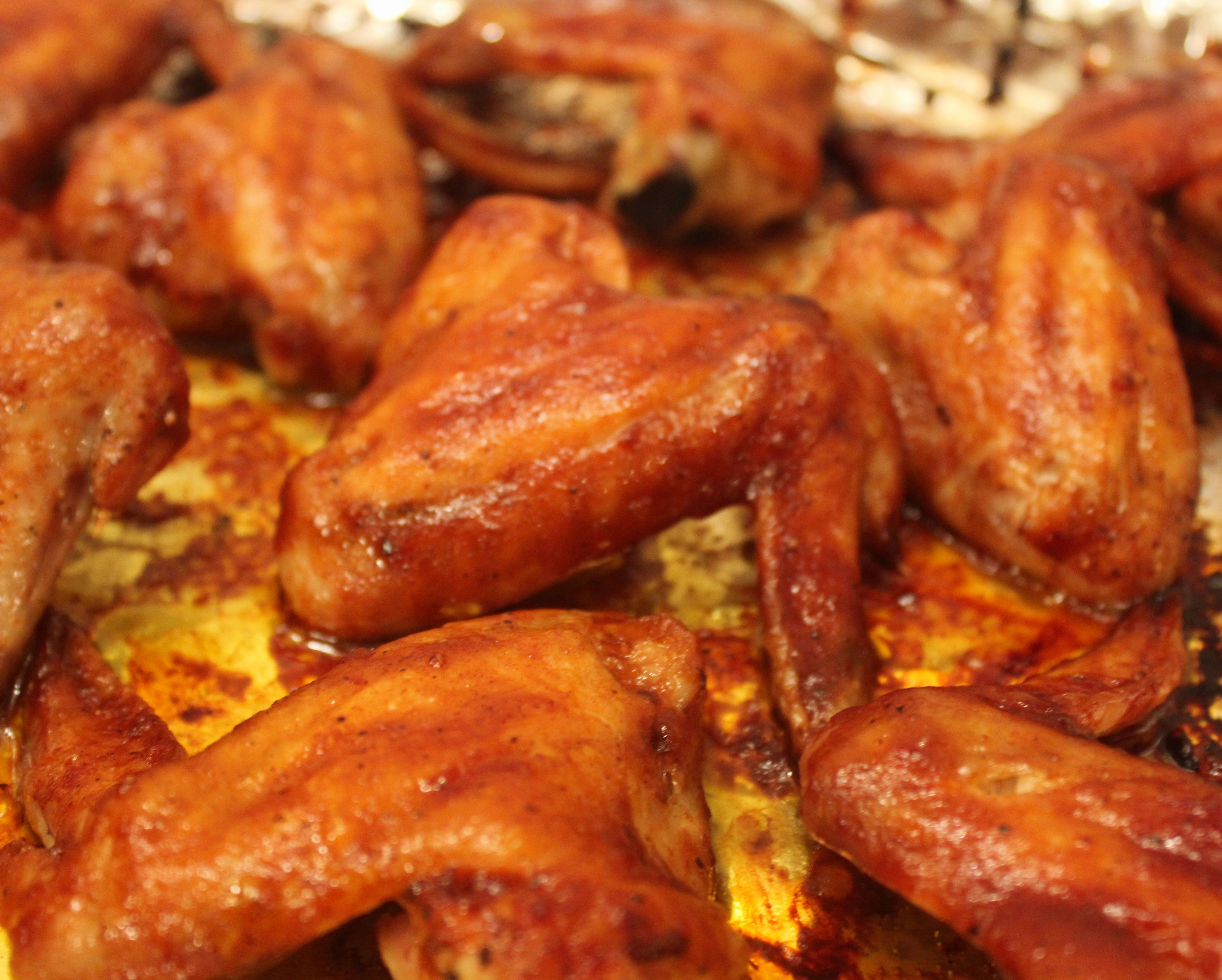 Sticky Barbecue Chicken Wings with Blue Cheese Dressing and Celery from Gizzi Erksine - Cooking by the Book