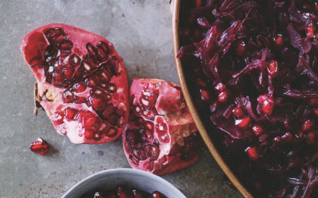 Braised Sour Red Cabbage with Pomegranate