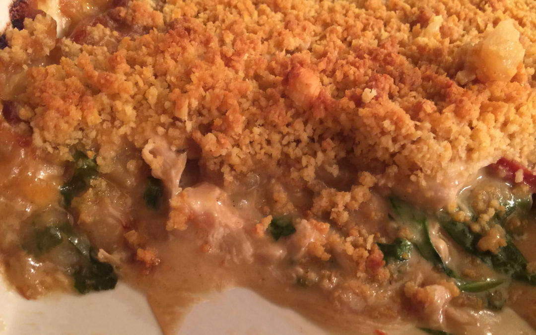 Chicken and Chorizo with Spiced Paprika Crumble from Higgidy: The Cookbook