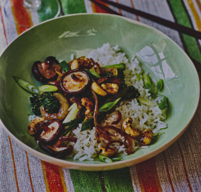 Shitake and Cashew Stir-Fry with Black Bean Sauce from Leon Fast Vegan