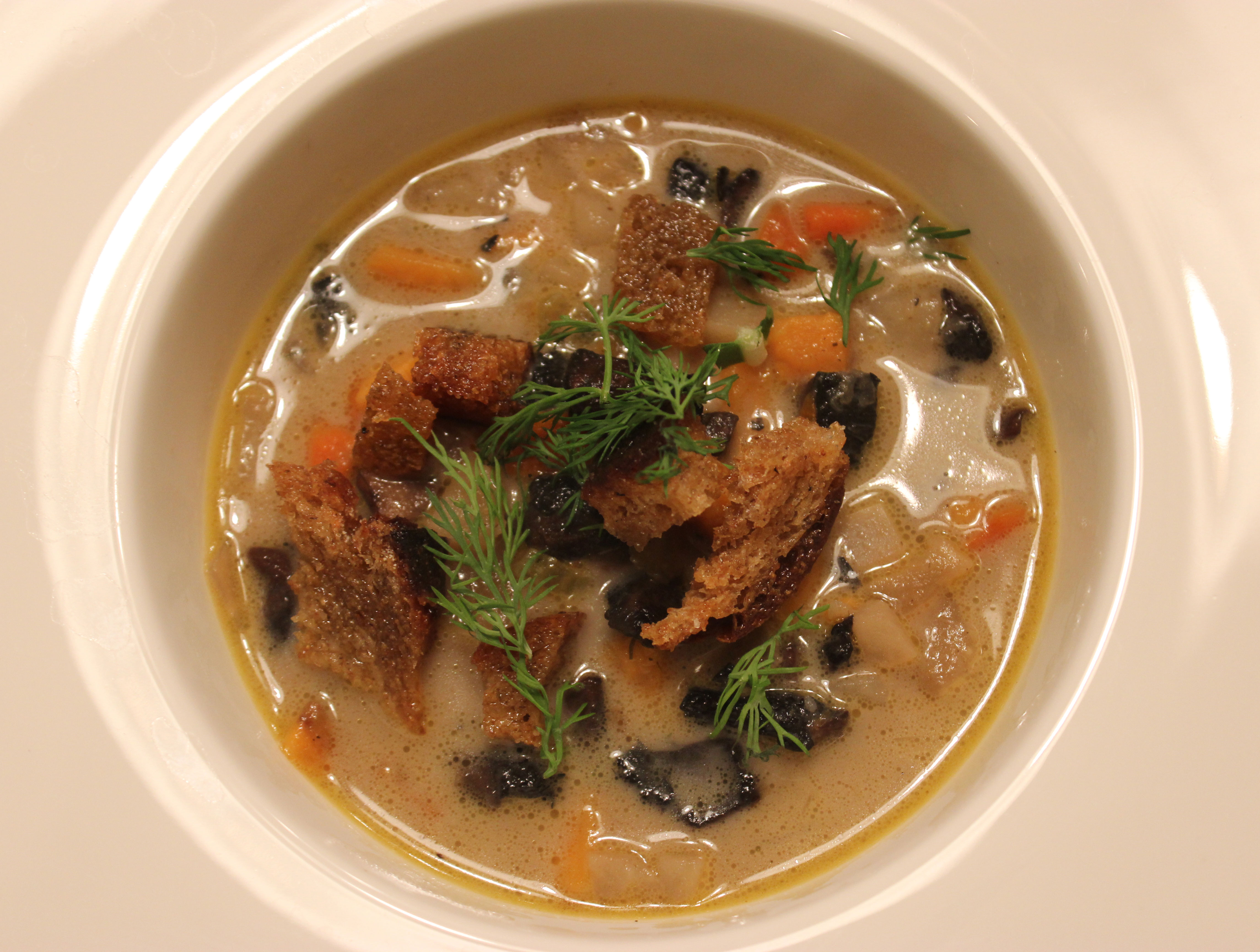 Russian Mushroom and Potato Soup - Cooking by the Book