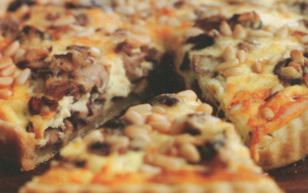    Mixed Mushroom Tart with Gruyère and Pine Nuts