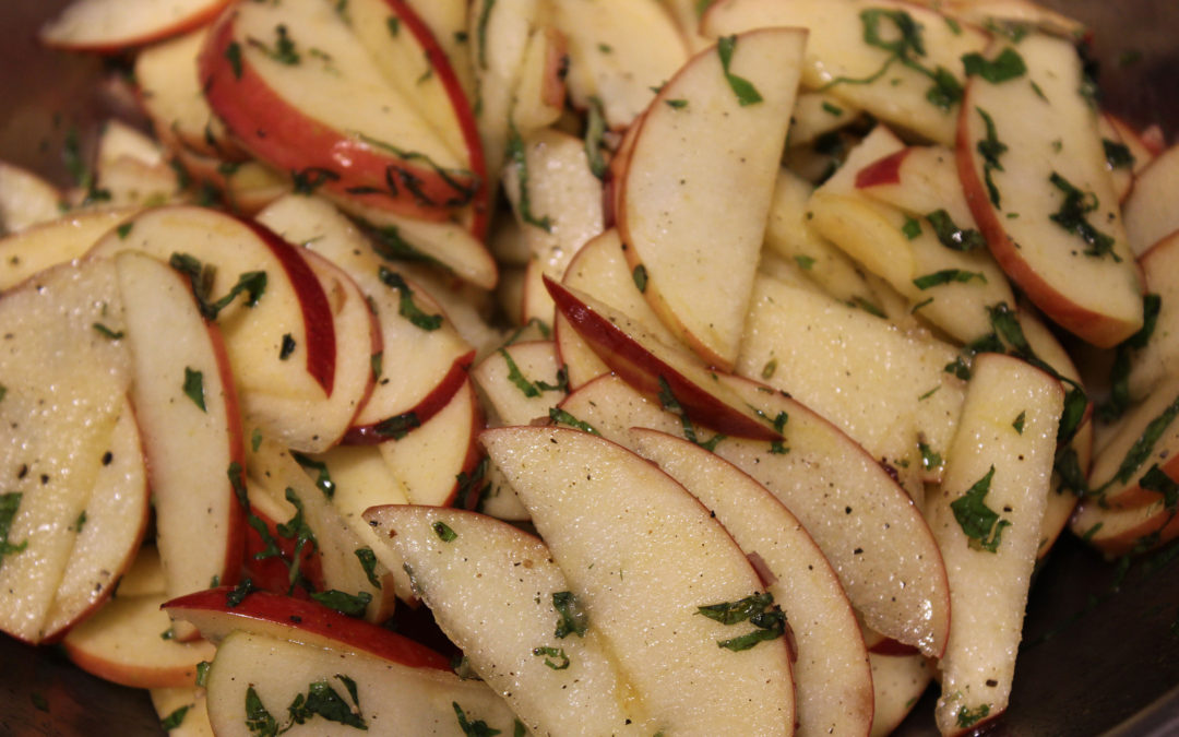 Fast Apple and Mint Side Dish