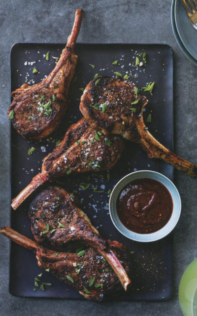 Lamb Chops with Pasilla Chile Sauce from Rustic Mexican