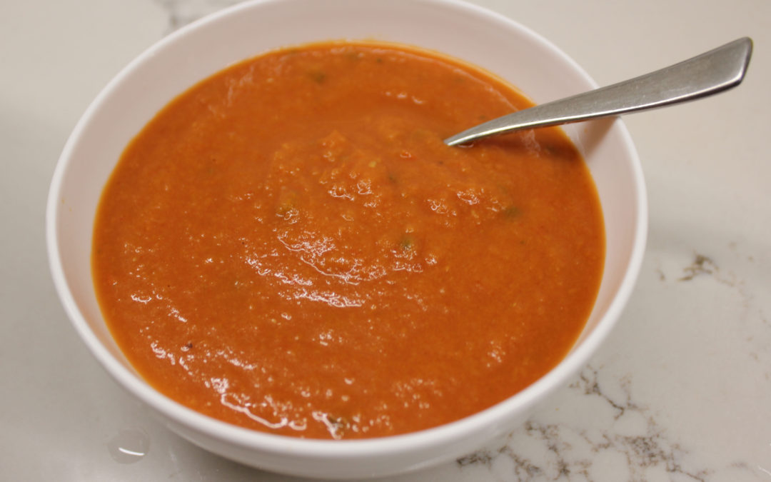 Roasted Tomato and Red Pepper Gazpacho