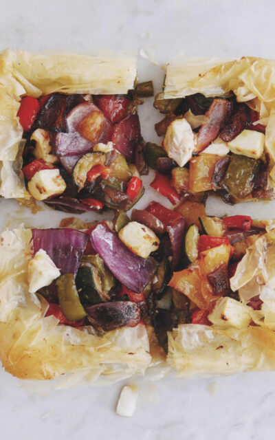 Thanksgiving Side Dish: Filo Tart with Mediterranean Veggies from Michel Roux Cheese