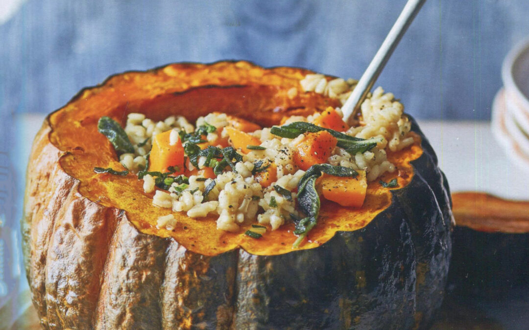 Thanksgiving Idea:  Roasted Risotto Pumpkin Pie