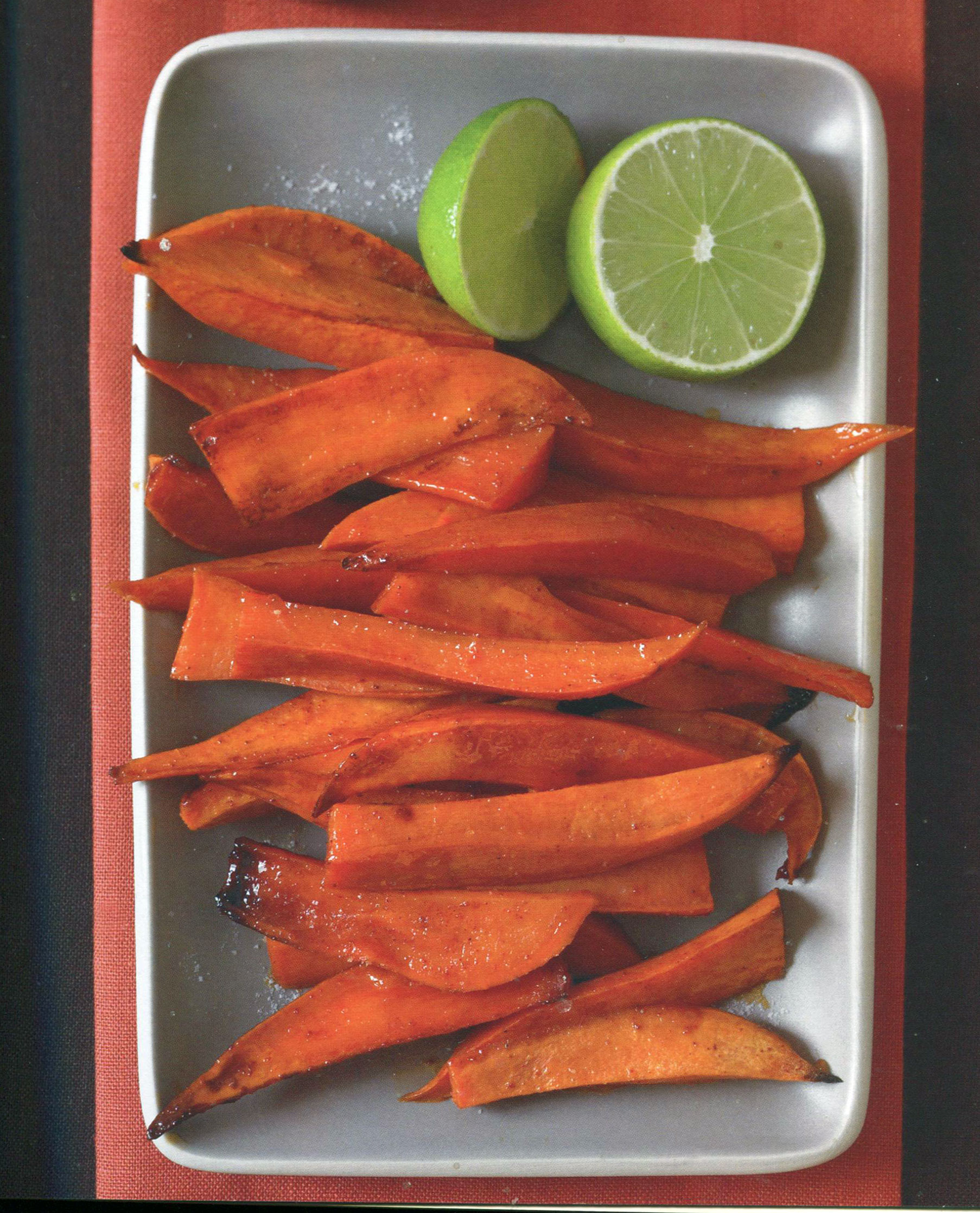 TBT Recipe Honey and Chipotle Glazed Sweet Potato Spears - Cooking by the Book