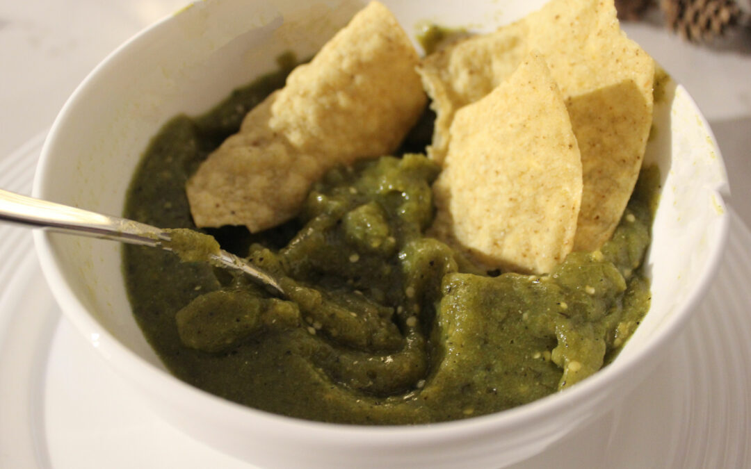 Roasted Tomatillo Salsa from Home Baked